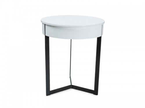 Журнальний столик Cesano Білий лак/Чорний Signal